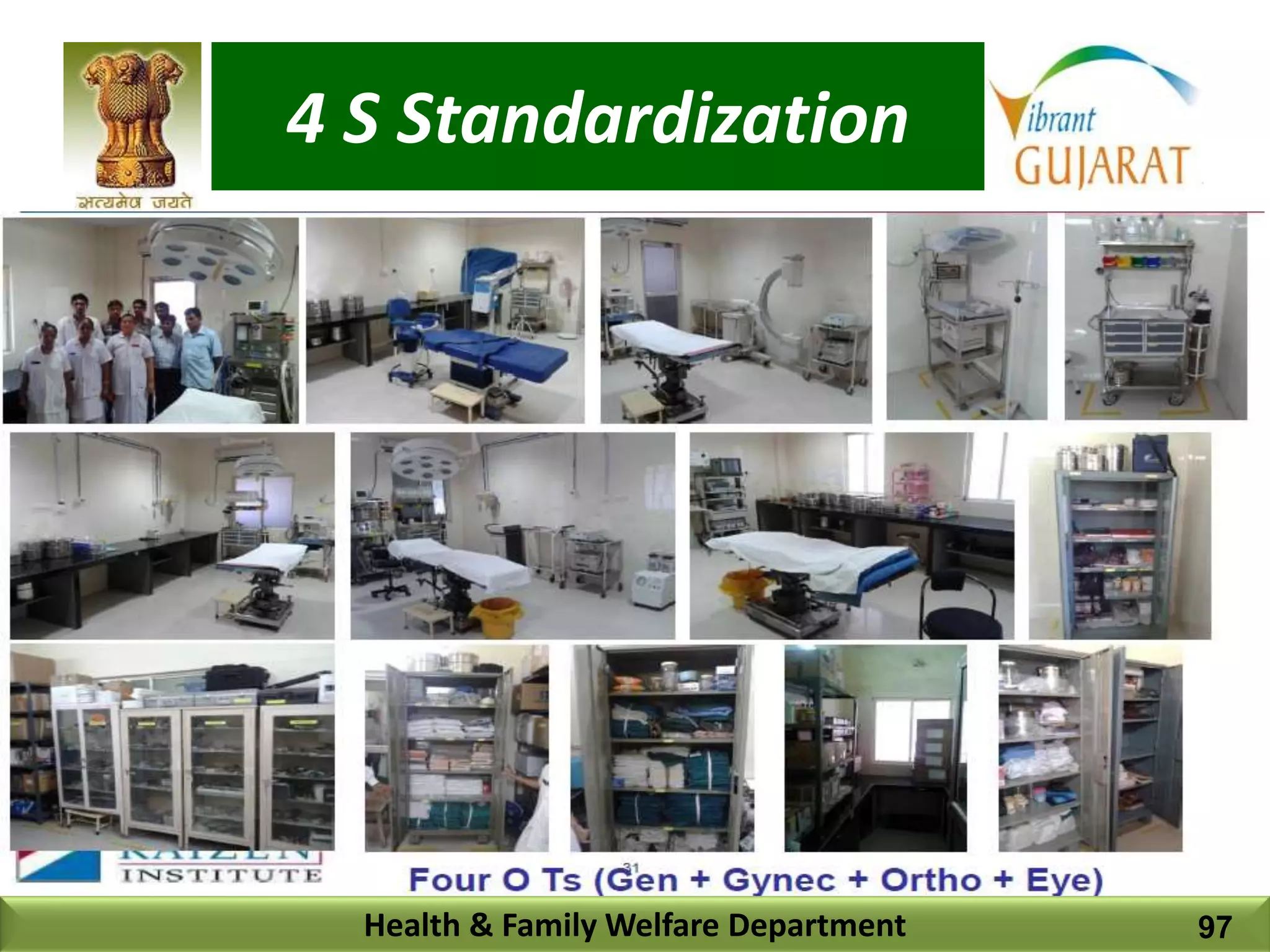 4 S Standardization
Health & Family Welfare Department 97
 