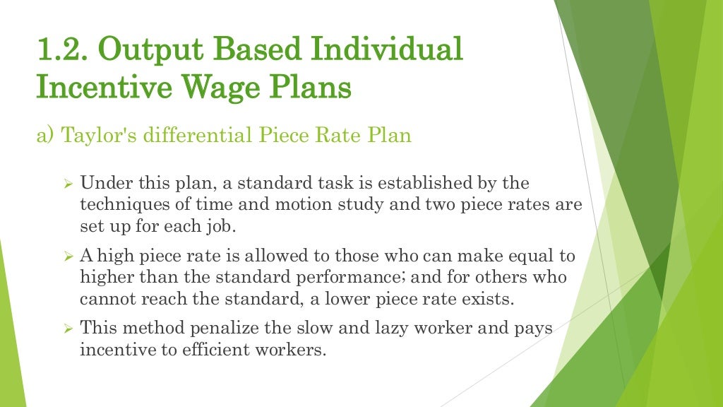 Example A standard output of