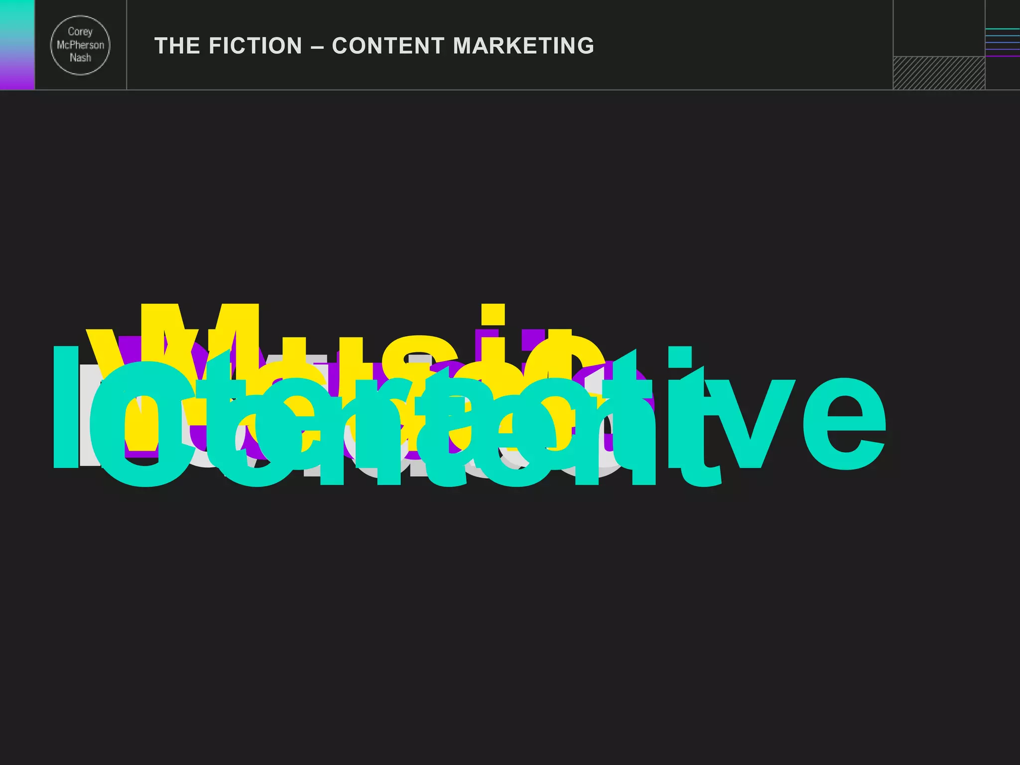 THE FICTION – CONTENT MARKETING 
IPCVnDMoAVtioaseduiuntcudrsadataaeeiscicloonttitve 
 