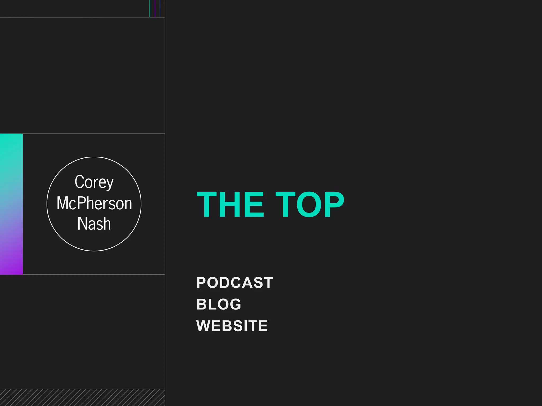 THE TOP 
PODCAST 
BLOG 
WEBSITE 
 