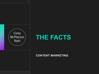 THE FACTS 
CONTENT MARKETING 
 