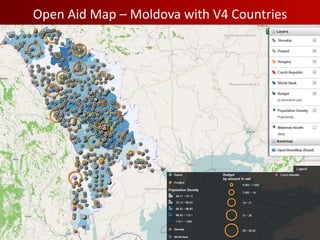 Open Aid Map – Moldova with V4 Countries
 