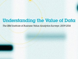 Understanding the value of data