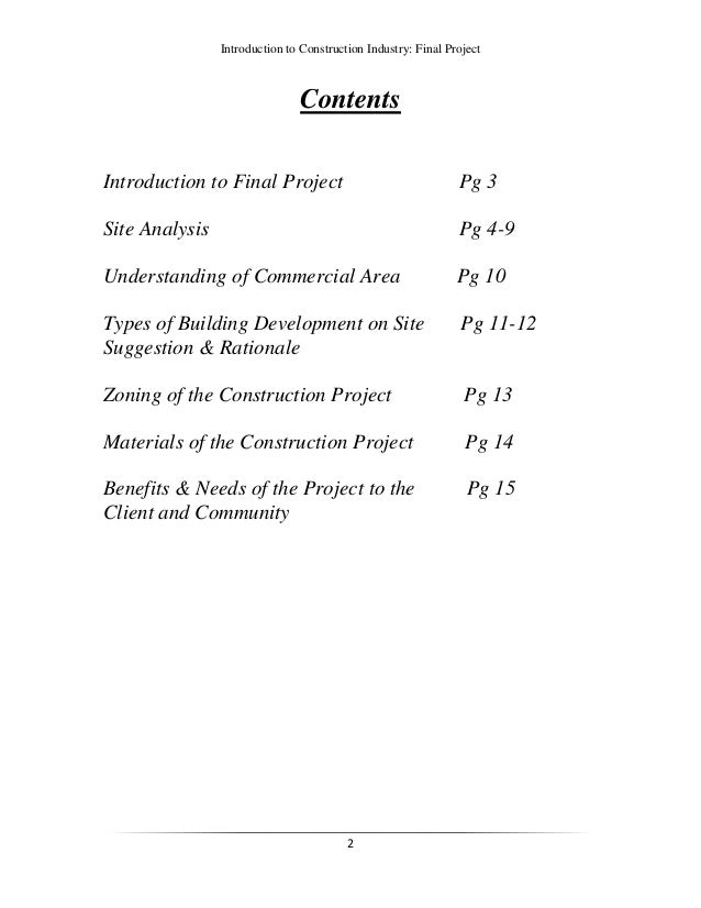Introduction to construction industry - final project