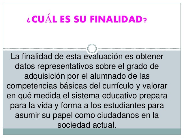 Finalidades de la evaluacion