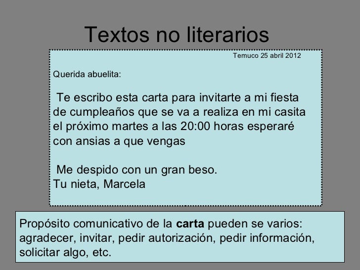 Finalidad textos literarios y no literarios