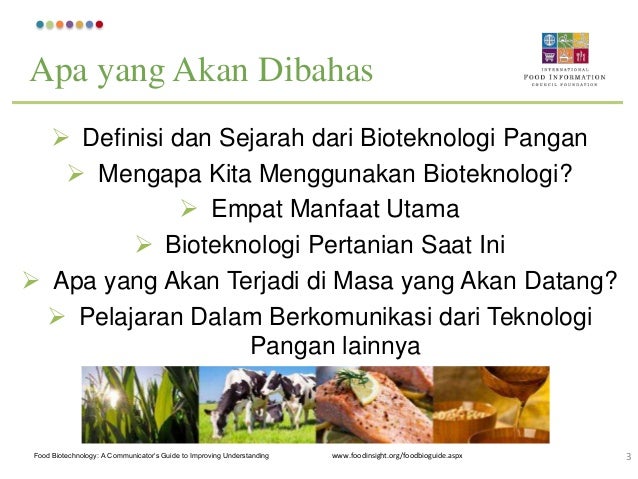 The Role Of Biotechnology In Our Food Supply Indonesian