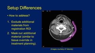 Image registraiton in Radiation Therapy | PPTX