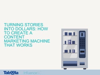 TURNING STORIES
INTO DOLLARS: HOW
TO CREATE A
CONTENT
MARKETING MACHINE
THAT WORKS
 