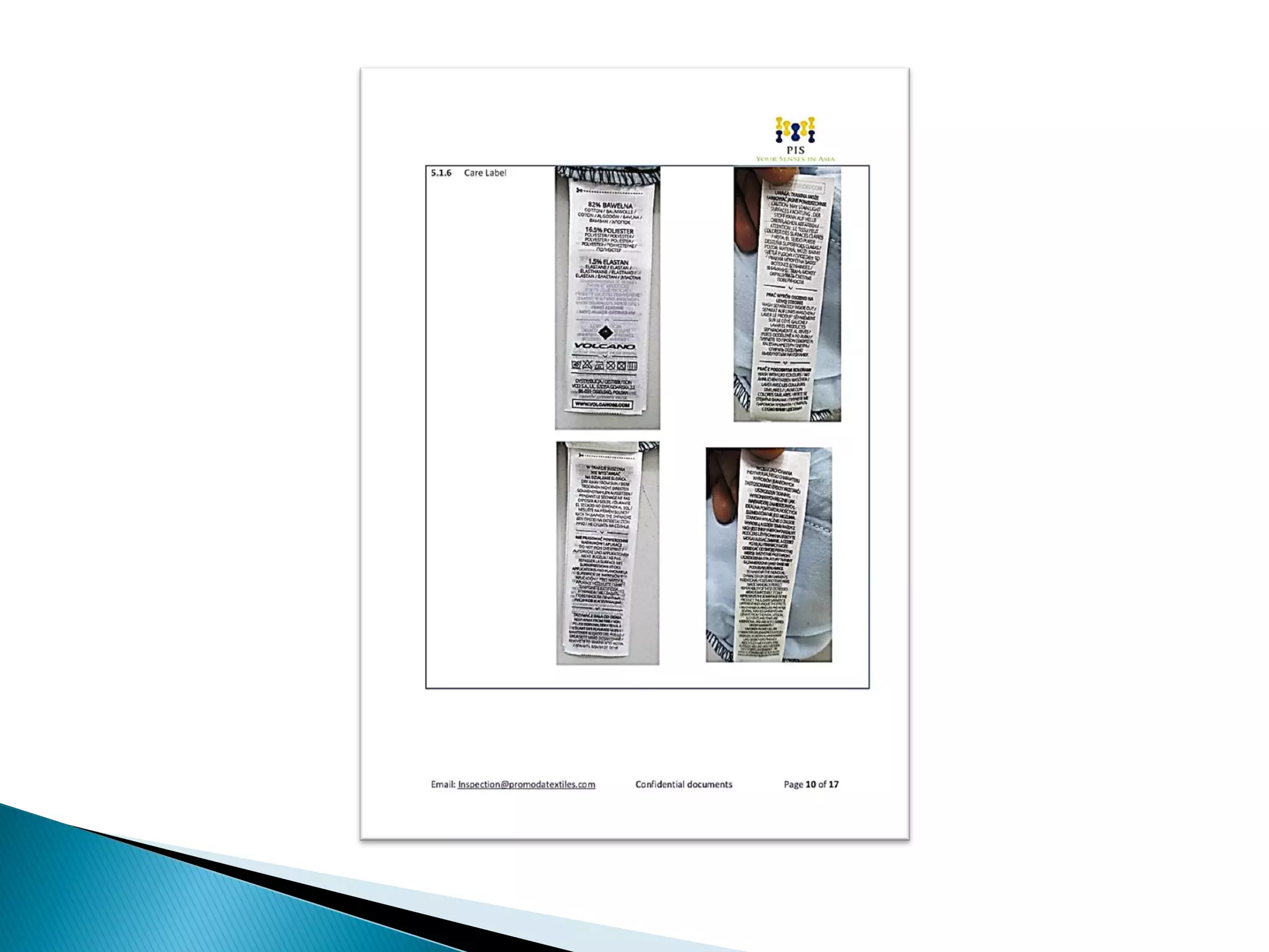 Steps of final inspection and Report generation. 