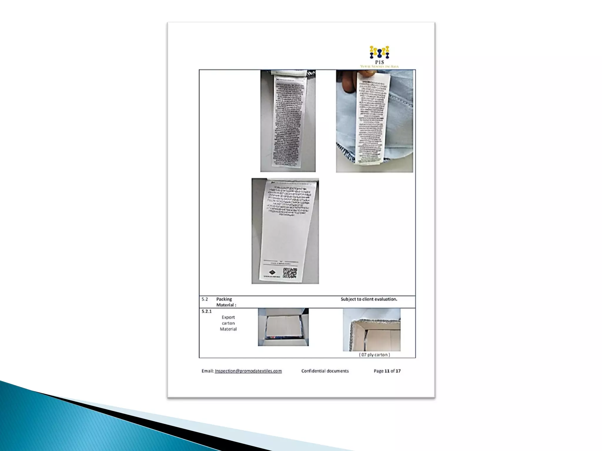 Steps of final inspection and Report generation. 