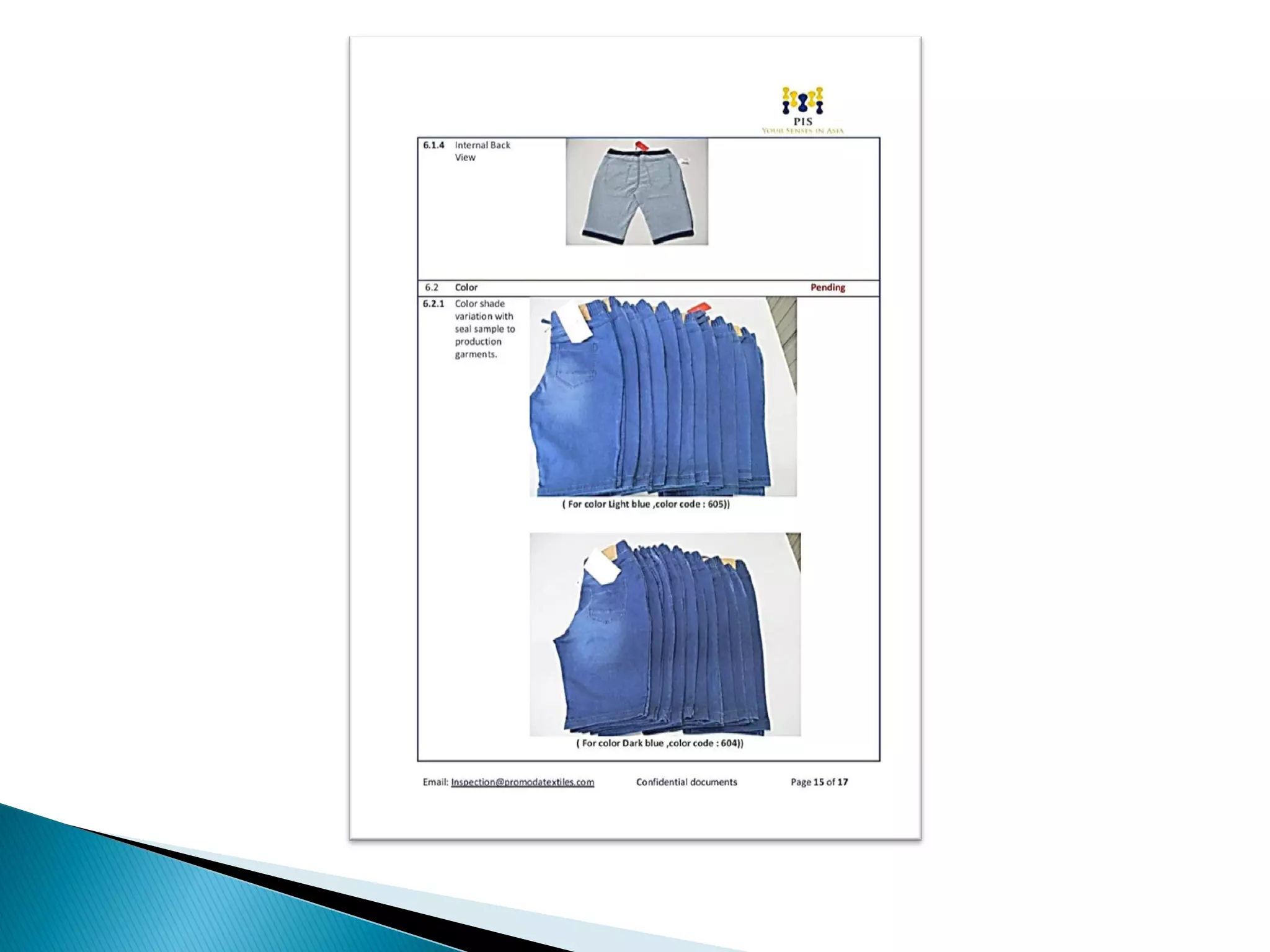 Steps of final inspection and Report generation. 