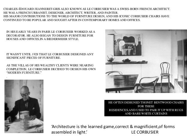 LE corbusier- chair designs LE corbusier- chair designs