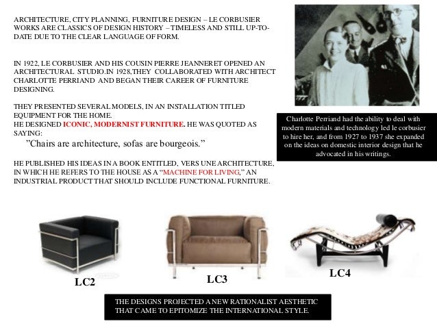 Furniture Design History le corbusier- chair designs Furniture Design History le corbusier- chair designs