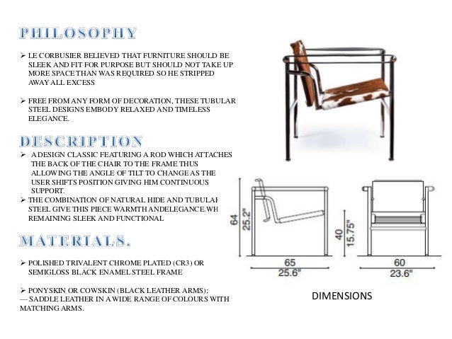 le corbusier chair designs