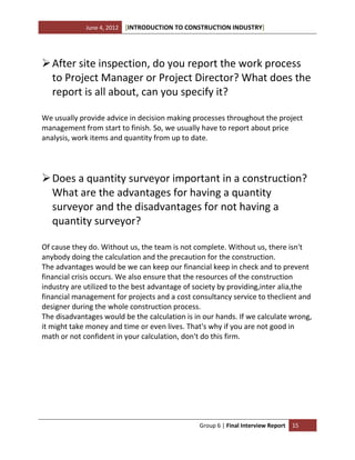 Final interview report | DOCX