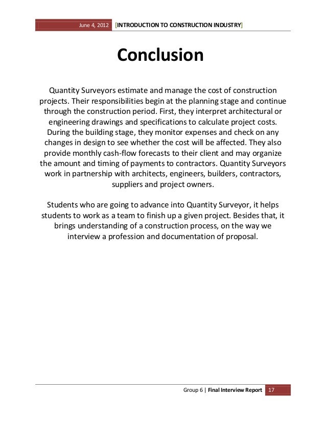 Final interview report