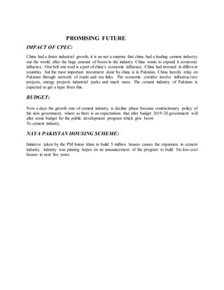 industrial analysis of Pakistan cement industry | DOCX