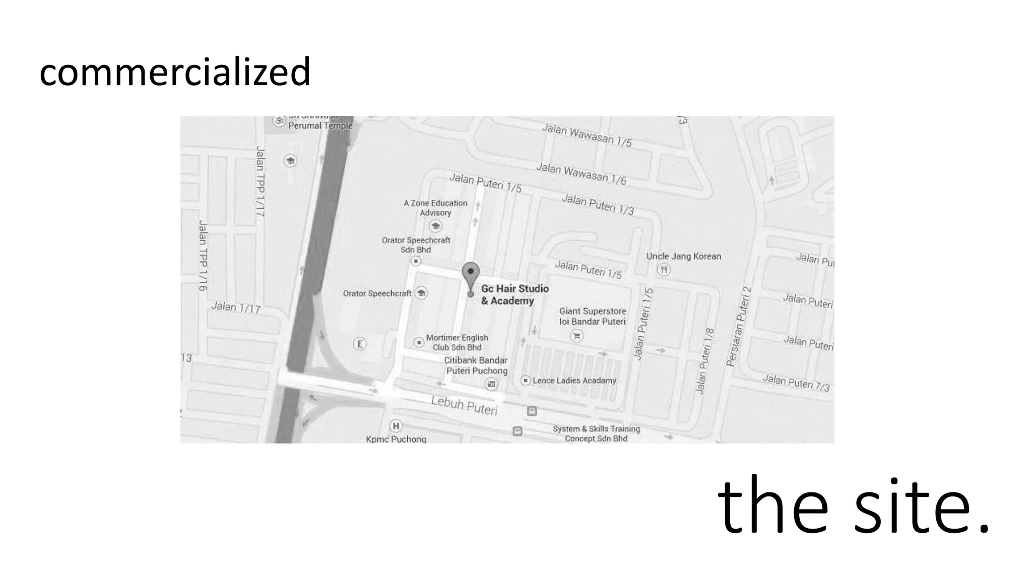 the site.
commercialized
 