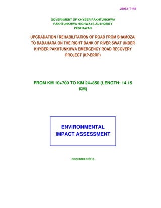 KP Road Project EIA for Shamozai to Dadahara Upgrade | PDF