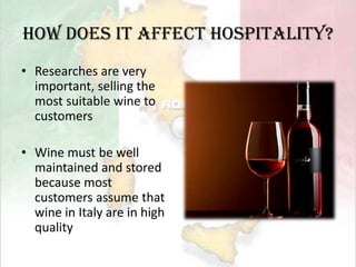 health must be the prerequisite of menu designItalians prefer cook by themselves, so hotel restaurant may think of other ways to attract customersFor example, celebrate birthdays, weddings, have dates, mark holidays and special occasions