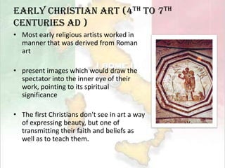 Sculpture．Figurative sculpture - With the fall of the Roman Empire, the tradition of carving large works in stone and sculpting figures in bronze died out, as it effectively did (for religious reasons) in the Byzantine world. ．Architectural sculpture - The Romanesque period produced a profusion of sculptural ornamentation. This most frequently took a purely geometric form and was particularly applied to mouldings, both straight courses and the curved moldings of arches.