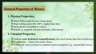 Fats and their importance and functions, waxes.pptx