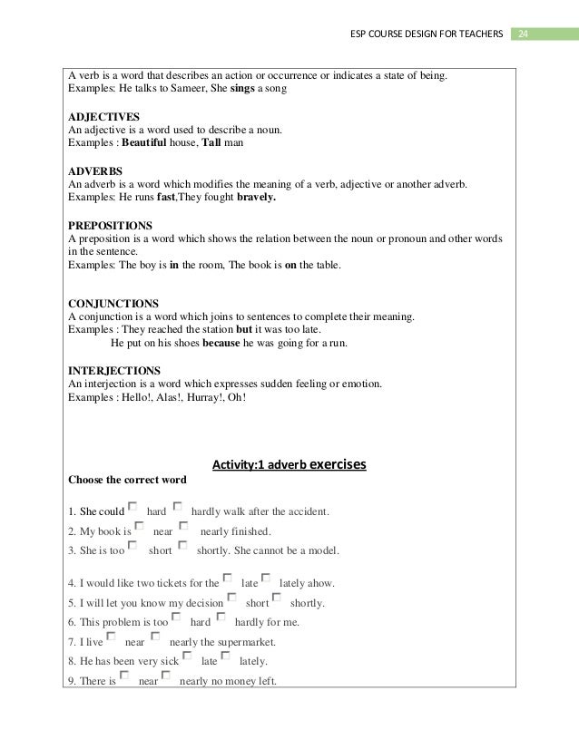ESP COURSE DESIGN FOR GOVERNMENT TEACHERS