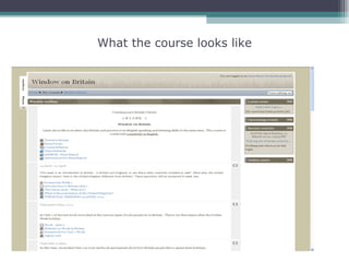 What the course looks like
 