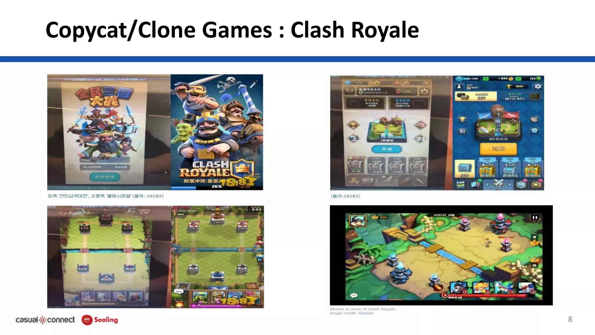 Copycat/Clone Games : Clash Royale
8
 