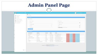 Admin Panel Page
 