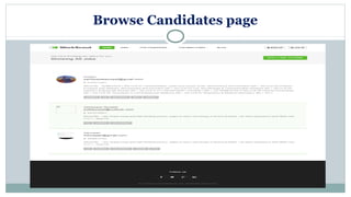 Browse Candidates page
 