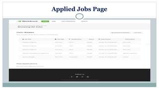 Applied Jobs Page
 