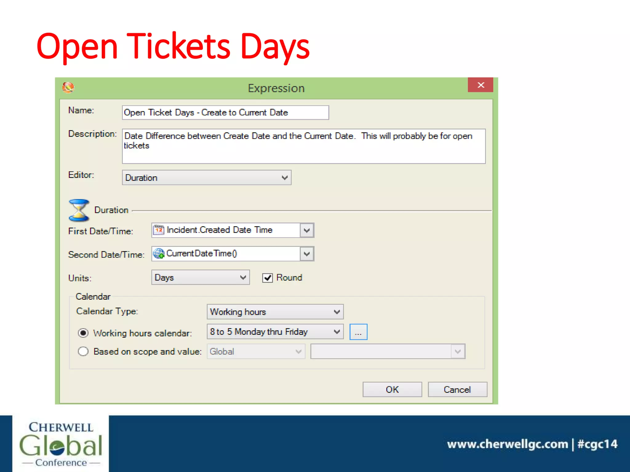 Open Tickets Days
 