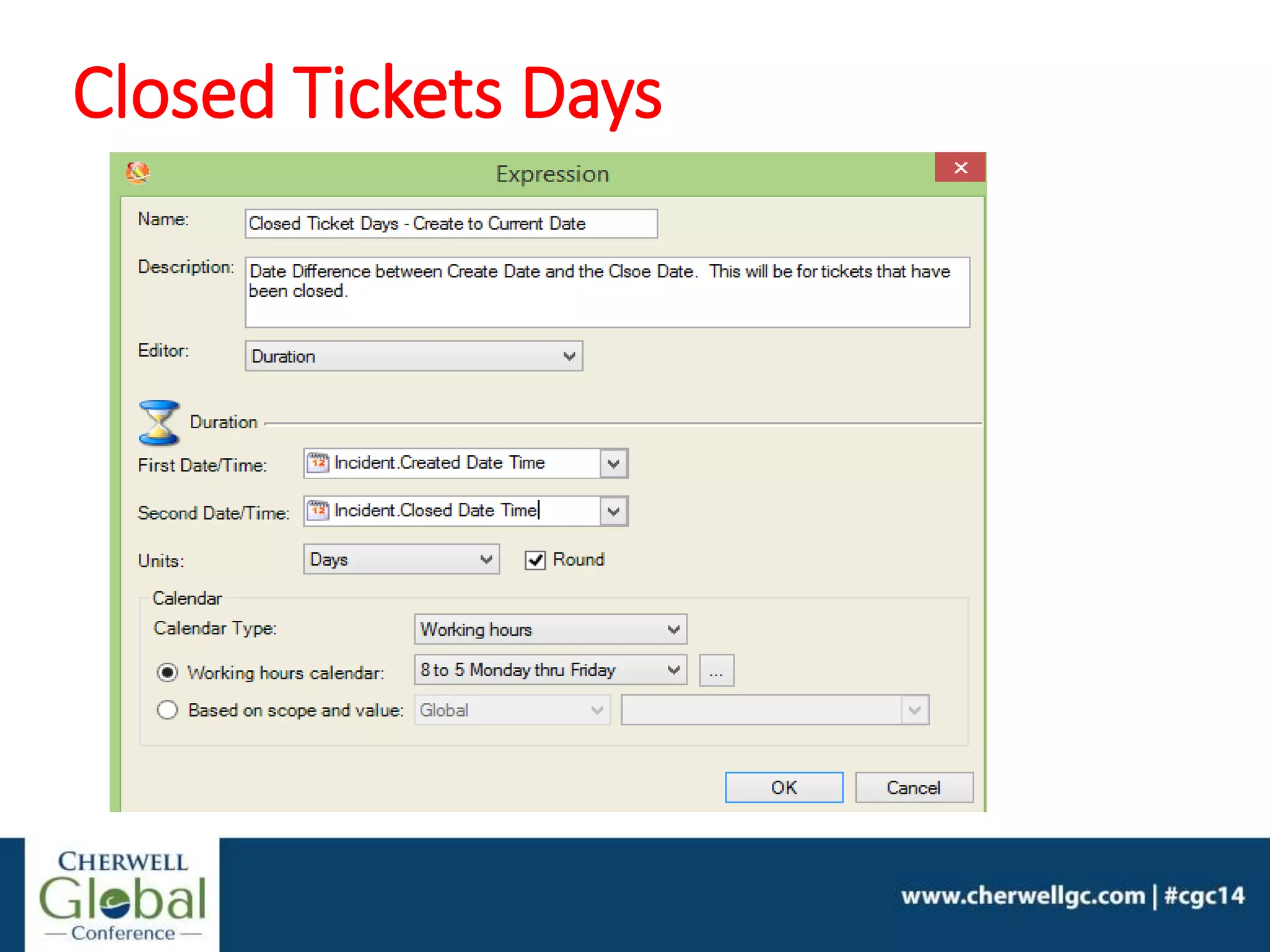 Closed Tickets Days
 