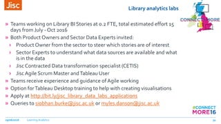 Analytics academy – a Jisc beta service - October 2016
» Business intelligence offers value, savings and efficiencies to U...