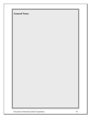 Ideas for Lesson Development
General Notes:




Vincennes Community School Corporation   74
 