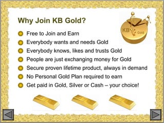 Kb Gold Rnr Final Kb Gold Power Point Overview Bsc Oo | PDF