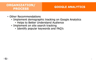 67
ANALYTICS GOOGLE ANALYTICS
• 44.79% of all sessions occur on mobile devices
• 65% of all mobile sessions occur on iphones
Keefe Tech,
IPhone
 