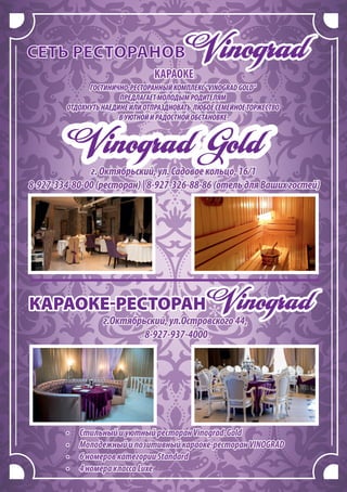 СЕТЬ РЕСТОРАНОВ
 