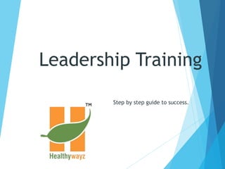 Leadership Training
Step by step guide to success.
 