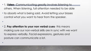 Mastering Effective Communication Skills for Workplace Success | PPTX