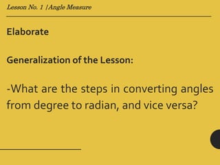Lesson no. 1 (Angle Measure) | PPTX