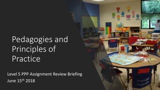 Pedagogies and
Principles of
Practice
Level 5 PPP Assignment Review Briefing
June 15th 2018
 