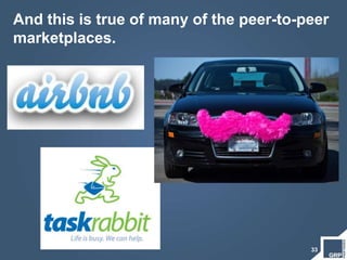 And this is true of many of the peer-to-peer
marketplaces.
33
 