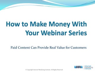 Generate More Qualified Leads with Webinars