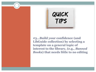 Using LibGuides to support High School Research and Library Resources ...