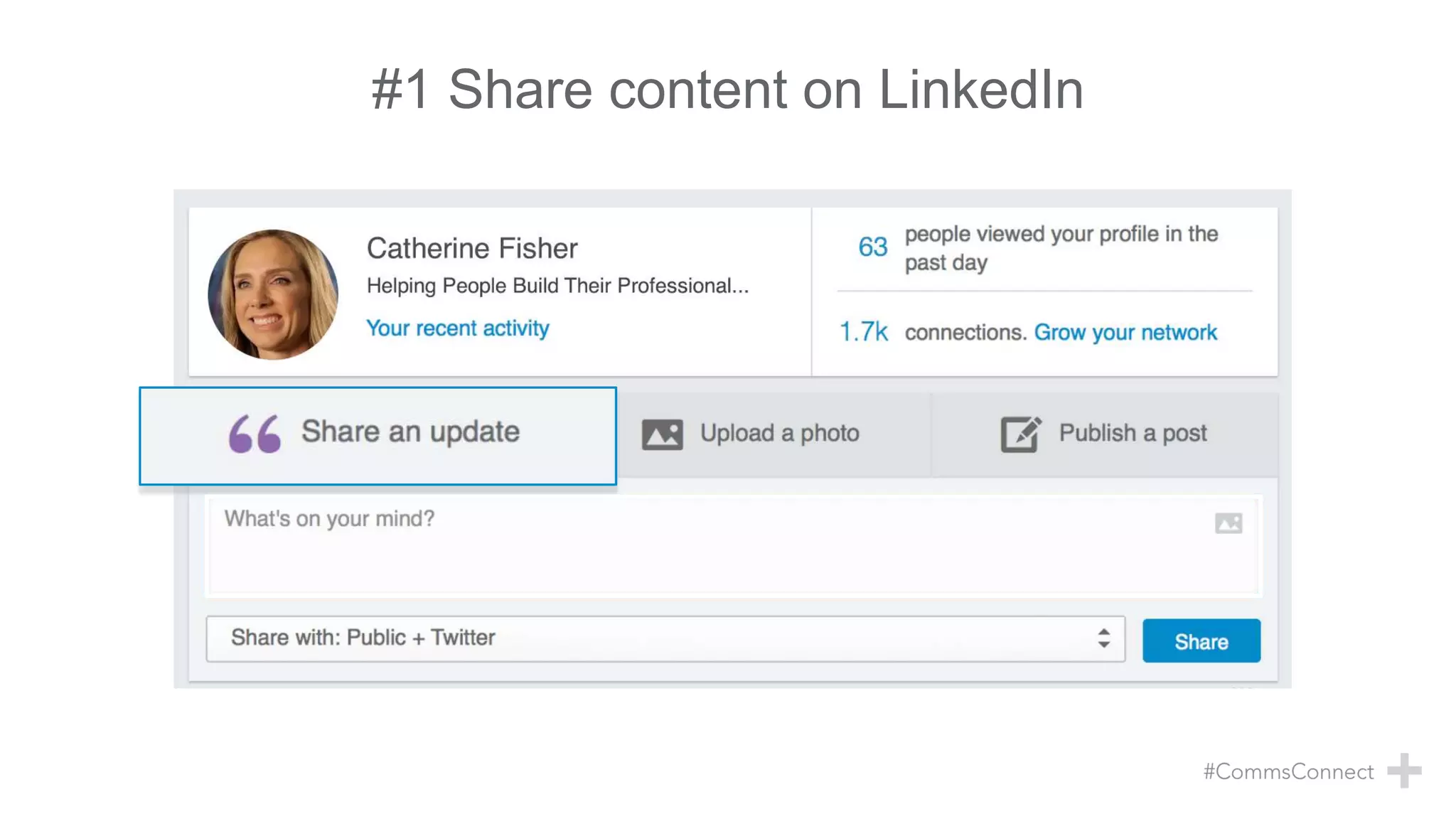 #1 Share content on LinkedIn
 
