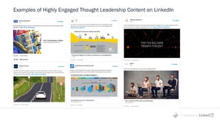 Powered by
Examples of Highly Engaged Thought Leadership Content on LinkedIn
 