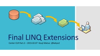 Final LINQ ExtensionsCenter CLR Part.2 – 2015.02.07 Kouji Matsui @kekyo2
 